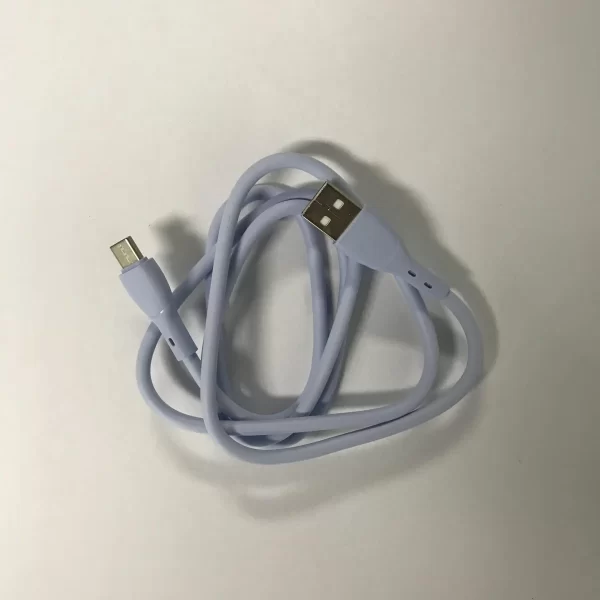 iPhone til USB-A-kabel 1 m lys lilla gummilook