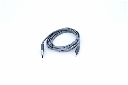 iPhone til USB-A-kabel 1 m flettet forstærket stof grå