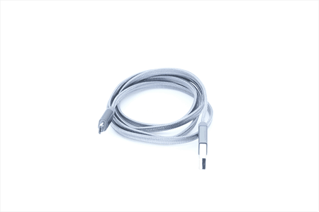 Micro-USB til USB-A-kabel 1 m flettet grå