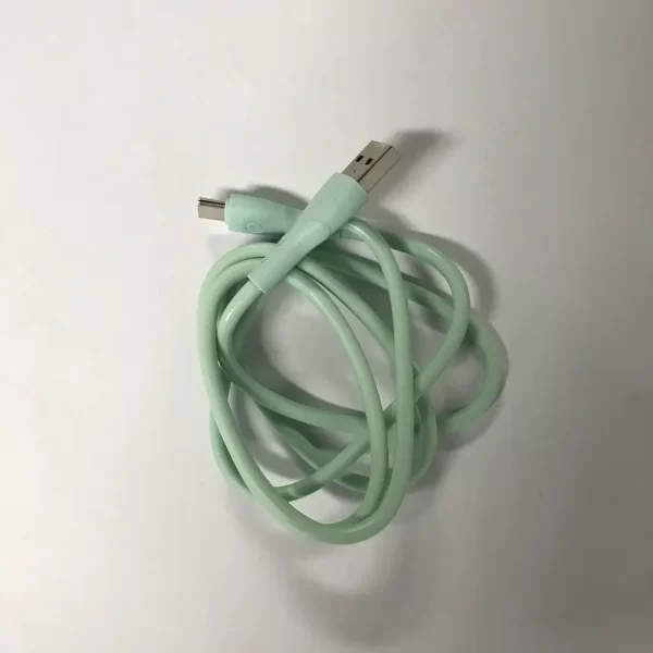 USB-C til USB-A-kabel 1 m smaragd grøn gummilook