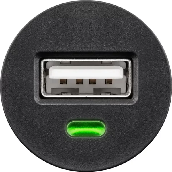 Biloplader 12–24V 1A med USB-A – sort