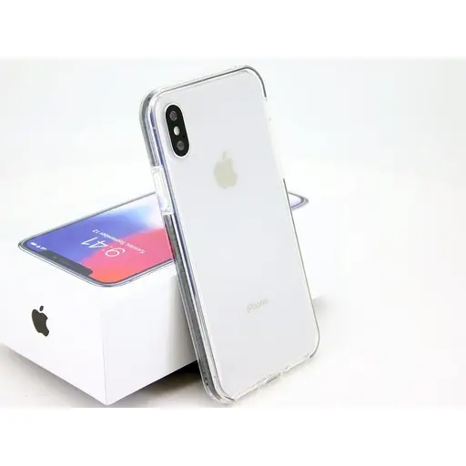 IPHONE 10-10S TRANSPARENT COVER MED SORT BUMPER INDENI