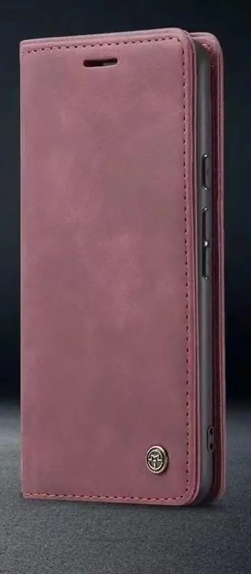 IPHONE 16 PRO MAX MAT RØD VINTAGE LOOK FLIP COVER
